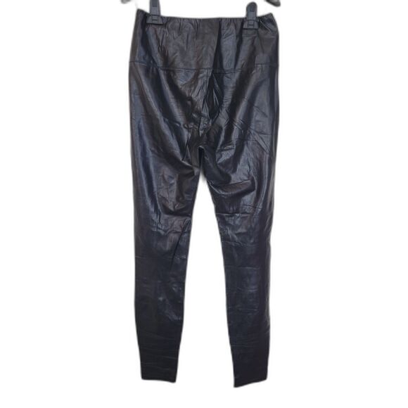 Wilfred Free Aritzia Black Vegan Leather Leggings - Picture 2 of 4